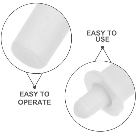 20 Piece Spring Shutter Pins Replacement Kit For Vertical Blinds And Curtains, Durable Plastic Repair Pins With Spring Loaded Plungers, DIY Friendly Fix For Broken Slats, Wobbly Latches, And Window Shutter Systems, white plastic pins