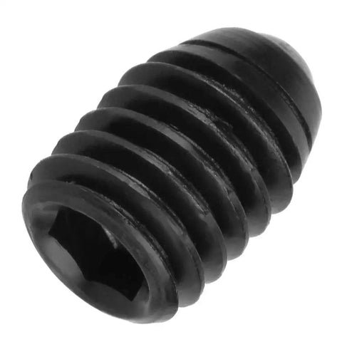 Close-up of M6 Hex Socket Spring Plunger Pin from the 10 Piece Carbon Steel Ball Plunger Set for industrial machine clamping.