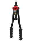 16 Inch Hand Blind Riveter And Rivet Nut Setter Kit With 10 Mandrels And 110 Rivet Nuts, Heavy Duty Universal Riveting Tool For Metal Plastic Wood, Ergonomic Anti Slip Handle Delivers About 265 Lbs Pulling Power, front view
