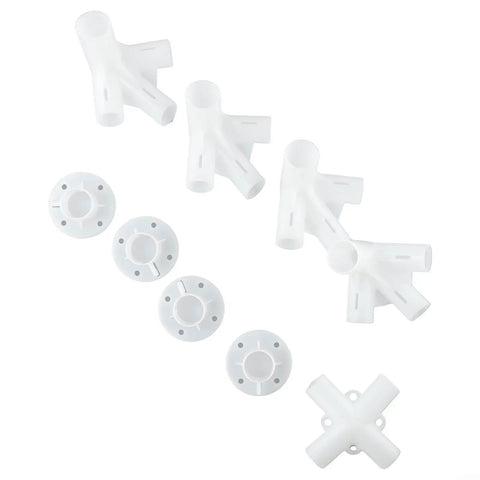 9 Piece Gazebo Spare Parts Kit With 4 Corner Connectors 1 Roof Center Joint And 4 Feet For 3x3m Up Canopy Tent Frame Fix It Quick Replacement Black Plastic Components