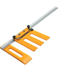 Rock Solid Circular Saw Guide Rail System For Dead Straight Rip Cuts On Plywood And Sheet Panels Universal Edge Track Jig with orange base