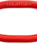Oblong Master Link For Lifting And Rigging 1/2 Inch Thick Grade 80 Steel Heavy Duty Chain Ring Rated 4400 Lbs Red Finish One Pack