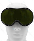 Workhorse Laser Safety Glasses Heavy Duty Protective Eyewear For Shops Featuring Broad Spectrum Beam Blocking With OD Six Filter, Black wrap-around design.