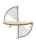 Rugged Cast Iron Wall Coat Hooks Killer Decorative Storage Rack For Hanging Coats Jackets And Hats Slick Hallway Organization Ace Home Accent For Living Rooms with curved wood and metal design.