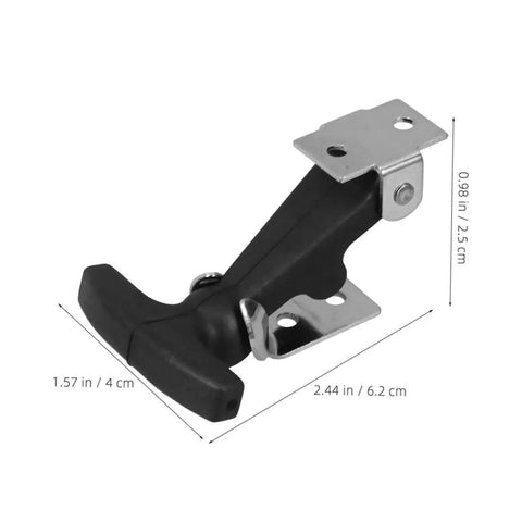 3 Pack Rubber Lock Latch Replacement Kit With T-Handle Hasp For Toolboxes And Car Hood Latch, Shock Absorbing Detail