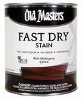 Slick Oil-Based Wood Stain in Rich Mahogany for Interior Hardwood Projects in One Quart can of fast dry stain.
