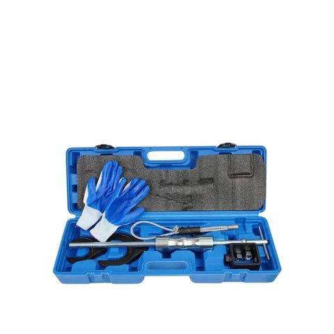 CV Joint Remover Slide Hammer Kit With Steel Bearing Puller Tool Set in blue case, includes gloves, automotive use