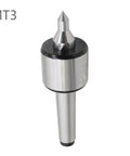 MT3 60 Degree CNC Revolving Live Center High Precision 0.0002 Inch For Lathe Wood And Metal Turning, Carbon Steel Construction