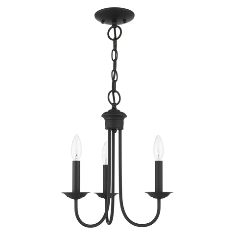 Three Light Black Steel Chandelier For Home Decor With Classic Estate Style Vibe Vintage Inspired Ceiling Fixture Durable Black Finish Perfect For Living Room Or Bedroom Soft Lighting Easy Hardwire Install Elevates Any Space