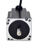 Front view of NEMA 34 stepper motor with 14mm key-way shaft and 1m cable