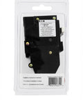Top Shelf 30 Amp 2 Pole GFCI Circuit Breaker with Pigtail Neutral for 120 240 Volt Circuits in packaging, showing installation instructions.