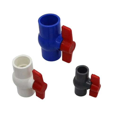 Top Shelf White UPVC Ball Valve With Forty Millimeter Inner Diameter For Quick Plumbing Pipe Switch Swap and Tight Glued Joint Fits