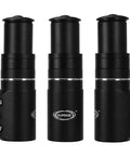 Bike Stem Riser Extender 1 1/8 Inch Aluminum Alloy Adjustable Handlebar Riser Adapter for MTB bikes, black units.