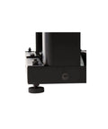 Heavy Duty Planer Stand With Smooth Rolling Mobile Base And Sturdy MDF Table Extra Lower Shelf, close-up of steel frame base and casters.