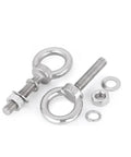 Beefy 304 Stainless Steel Eye Bolts With Nut Washers For Marine, Outdoor And Industrial Use, Rust Resistant With Precision Threaded Shafts For A Secure Fit And Long Lasting Strength. M3 x 40mm set with nut, washers and eye bolts