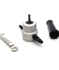 Dope Double Head Metal Nibbler Cutter With Nonslip Handle Fits Electric Drill for precise cuts, shown with adapter and tools.