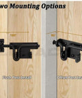 1‑Pack Heavy‑Duty Lockable Slide‑Bolt Gate Latch, Rust‑Resistant Metal Hardware for Yard, Fence and Shed Gates with two mounting options.
