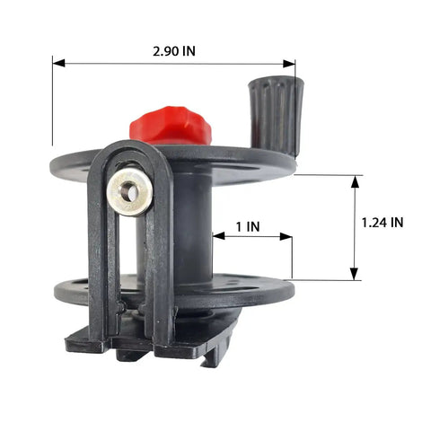 Universal Composite Speargun Reel 30M For Spearfishing Go To Reel That Fits Most Spearguns Black With Sliding Stainless Line Guide