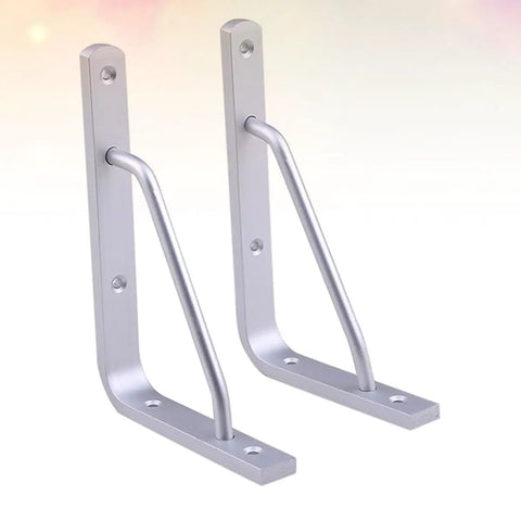 Heavy Duty Aluminum Triangle Shelf Brackets Set Of 2 With Rounded Corner Design for wall mounted use, anti rust, DIY ready