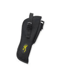Durable Nylon Buck Mark Pistol Holster With Mag Pouch For Buck Mark.22 Pistols, USA Made, front view with rubberized logo.
