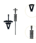 Badass Adjustable Bearing Puller For Motorcycle Steering Column Race Removal Two Jaw Puller From Carbon Steel Fits Imperial Threads For DIY Front End Maintenance Save Shop Fees By Fix It At Home Yourself Complete Your Garage Project Today close-up two-jaw tool