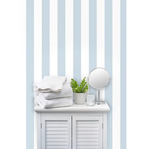 Top Shelf Classic Traditional Leather Grain Vinyl Wallpaper Hella Durable Type Ii Commercial Grade Wallcovering Built Tough For Offices And Event Spaces Professional Paste Applied Custom Print on striped blue wall.