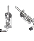 Close-up of two spring pins from Complete Shed Door Hardware Kit With 6 Inch T Hinges Latches And L Handle Lock