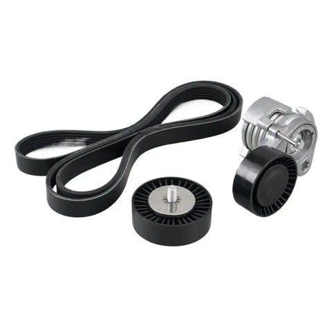 Top Pick N52 Drive Belt Idler Pulley And Main Serpentine Belt With Tensioner For BMW E90 E92 E93 E60 X5 X3 X1 E82 E87 E70 Repair Kit parts.