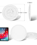 Smart RGB LED Ceiling Light 12 Inch Flush Mount 24W with WiFi and voice control, size comparison with tablet, top and side view
