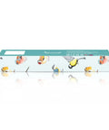 Box of Hot Air Balloon Wall Decals For Kids Room, Cute Animal Cloud Stickers, Nursery Playroom Decor, Easy Peel And Stick feature birds.