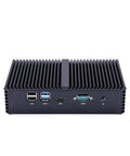 Hella Reliable Rock Solid Intel Core I5-5200U Quad Gigabit Ethernet Mini PC Barebone Aluminum Chassis back view with ports
