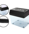 No Hassle Mini Paper Shredder With Built In Letter Opener USB and Battery Powered Quiet Strip Cutter for A6 and Folded A4 Documents, showing cutting blades.