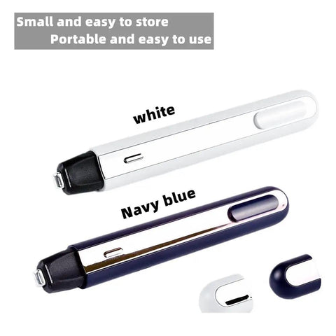 White and navy Your Go To 4 In 1 Mini Heat Press Kit With 3 Second Fast Heating, Erasable Thermal Printing Paper, Food Bag Sealer