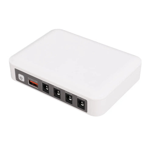 Top Shelf Uninterruptible Power Supply With Dc Output And 7800Mah Ups Battery Backup To Keep Routers And Modems Running Smooth Through Blackouts, compact power device with multiple DC ports.