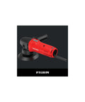 Variable Speed Random Orbit Polisher 6 Inch With 4.5 Amp Motor, 2,500-6,800 OPM in red with side handle on black background