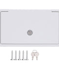 Heavy Duty RV Baggage Door Toolbox With Safety Latch And Drain Bottom Cap Rock Hard Abs Shell, keys and screws included.