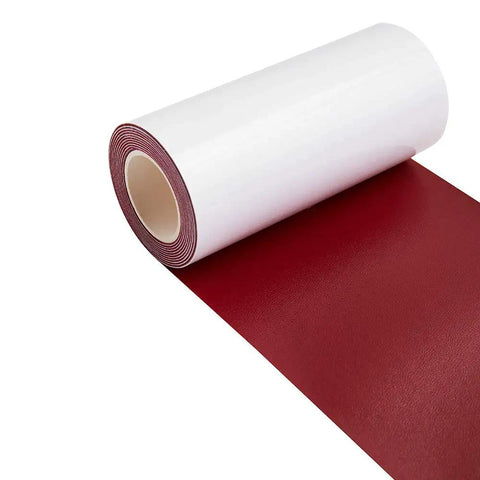 Self Adhesive Leather Repair Tape Burgundy Dull Red 3 X 60 Inches For Furniture Car Seats Couch Sofa Office Chair Vinyl Repair Kit DIY Friendly No Heat Required Durable Hold Easy Peel And Stick