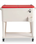 80 Quart Rolling Ice Chest On Wheels For Outdoor Bevs And Patio Parties With Waterproof Cooler Cart Cover Holds Up To 100 Cans