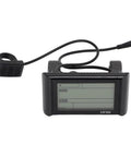 Front view of Electric Bike LCD Display SW900 24V 36V 48V 60V 5 Pin Ebikes Display Meter Control Panel with cable attachment.