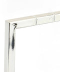 Close-up of stable frame corner from Classic Desk Pendulum Toy With Stable Base Cradle Science Gadget For Energy Transfer.