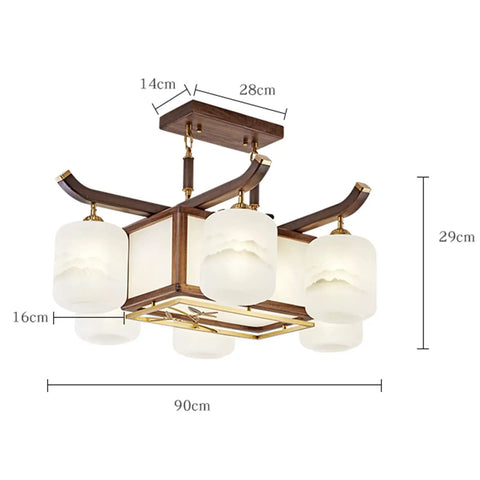Straight Up Smooth Rectangular Wooden Pendant Light With Black Walnut Finish Hangin Easy In Any Living Space Or Cafe Delivering Top Tier Ambient Vibes And Energy Smart 90W Ceiling Lamp For Bars And Dining Rooms, measuring 90cm x 29cm.