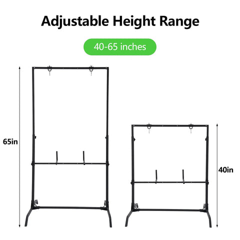 Heavy Duty Archery Target Stand With Adjustable Height For 30 Inch Bag And Foam Targets in height range 40 to 65 inches
