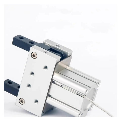 Heavy Duty Open And Close Air Claw Cylinder For Factory Automation MHT2 Series Pneumatic Actuator with a sturdy metal design.