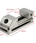 Heavy Duty Two Inch Machine Vise Built Like A Tank For Rock Solid Clamping On Cnc Mills And Surface Grinders, dimensions marked.
