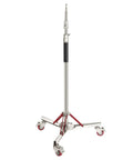 Heavy Duty Light Stand With Casters 360 Degree Mobile Tripod Base Stainless Steel Construction Studio Wheeled Stand