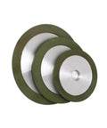 Diamond Resin Grinding Wheel For Carbide Cutters, 4 5 6 Inch Discs With 100 By 16 By 11 By 8 Core, Grits 150 180 240 320