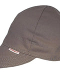 Reversible Welding Cap 6 Panel 100 Percent Cotton Solid Grey And Orange Medium Crown Size Seven And A Half Soft Brim Welders Hat