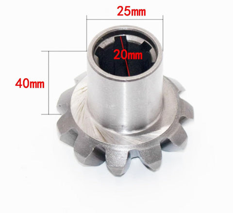 Two Pack Reverse Gear And Drive Gear Set With 12 Teeth And 6 Tooth Internal Spline 20mm Spline Inner Diameter 2 Pieces Per Lot Durable Automotive Transmission Gear Kit For Cars And Heavy Machinery showing gear dimensions.