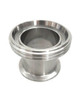 50.5mm Tri Clamp Ferrule Welded Male Connector For DIN11851 Standard With DN40 DN32 DN25 Options In Stainless Steel 304 Heavy Duty Union visible.
