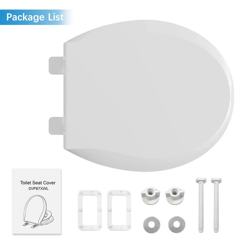 Round Toilet Seat With Built In Toddler Seat For Potty Training Fits Adults And Kids Slow Close Quiet Lid With Magnets